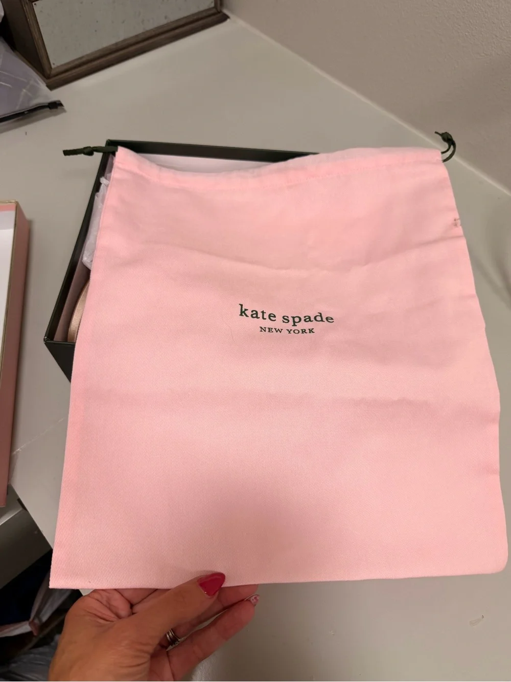 kate spade Satin Twist Front Ankle-Strap Heels in Rose Bridal Bow - Brand new!